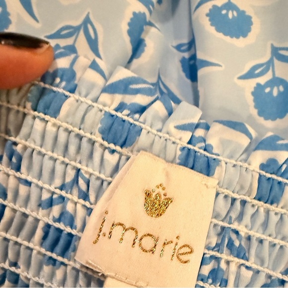 J.Marie blue floral smocked skirt size S - Picture 4 of 4